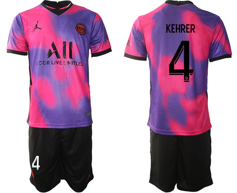 Men 2020-2021 Club Paris St German away purple #4 Soccer Jersey